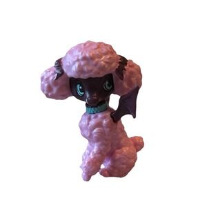 Monster High Ghouls Beast Pet Draculaura's Poodle Pink Dog Figurine Rare 2016